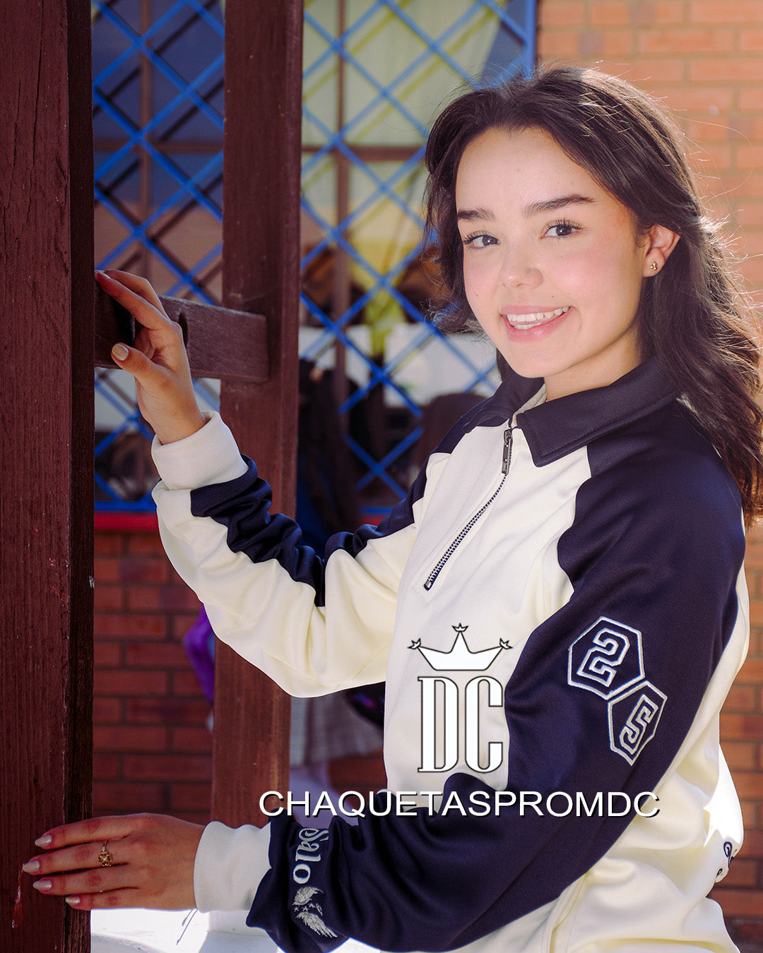 HOODIE DE CUELLO Y MANGA RANGLA, BEIGE/AZUL OSC