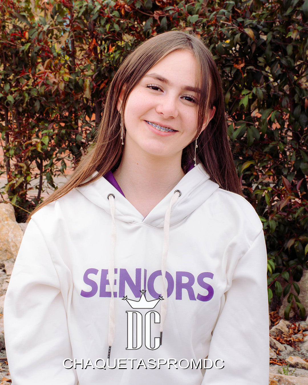 HOODIE UNICOLOR ESTAMPADO BEIGE